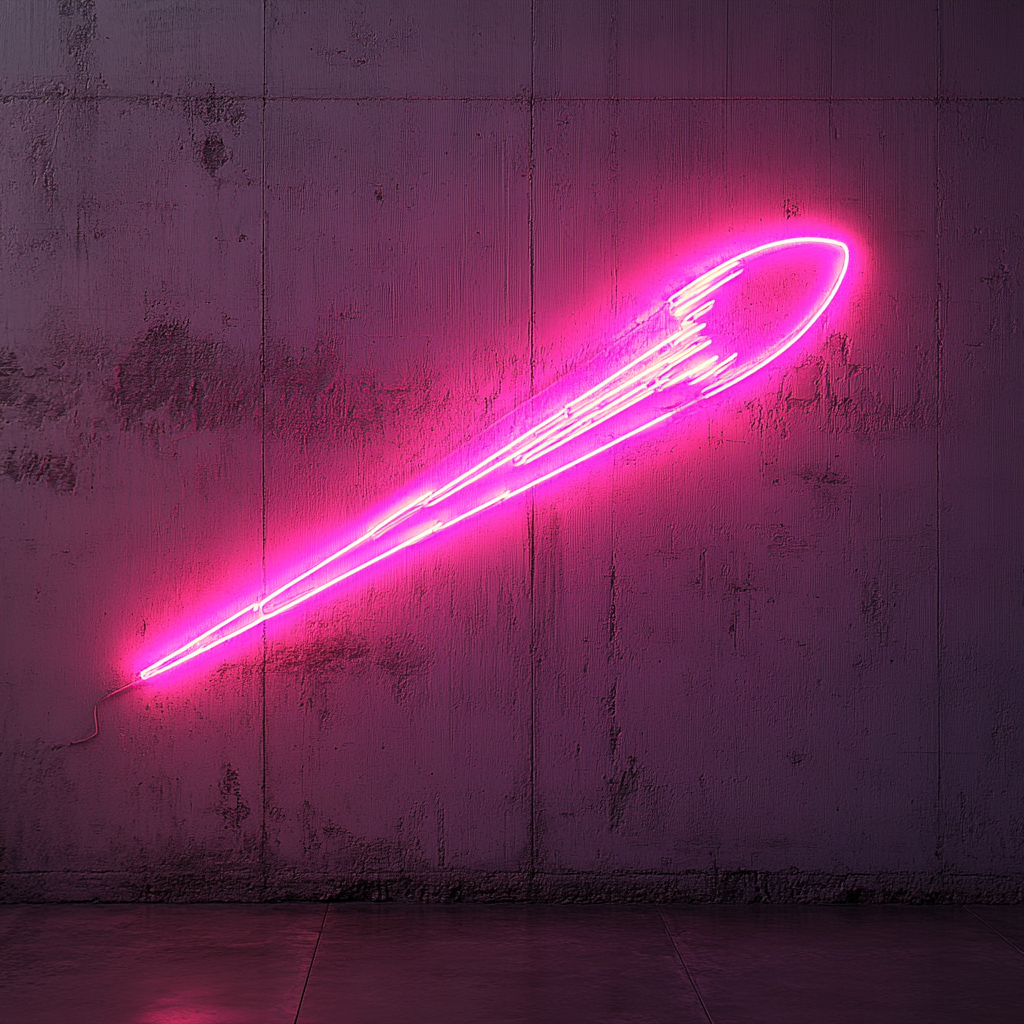 Comet - Pink Neon Sign, 18 Inches