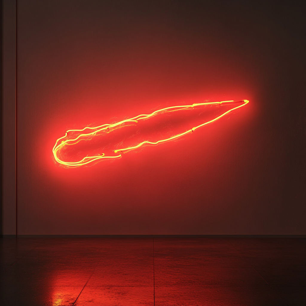 Comet - Red Neon Sign, 18 Inches