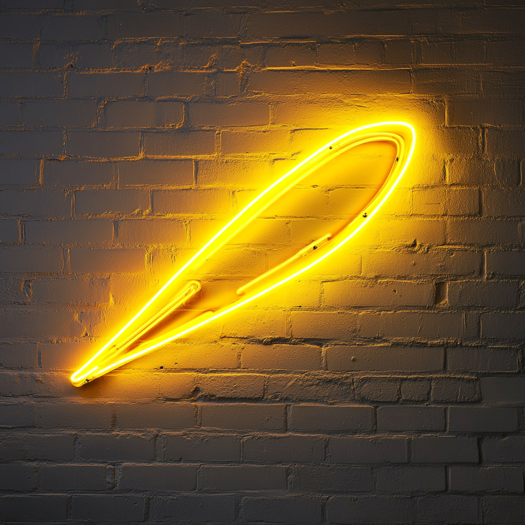Comet - Yellow Neon Sign, 18 Inches