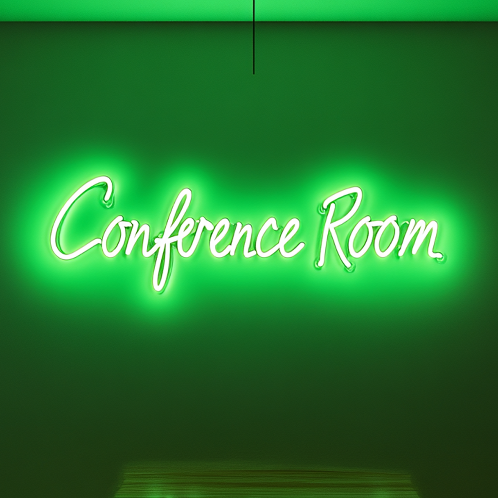 "Conference Room" - Green Neon Sign, 24 Inches
