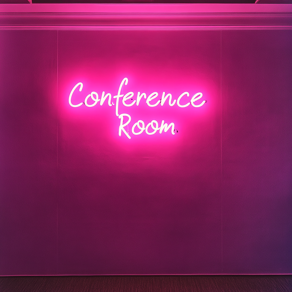 "Conference Room" - Pink Neon Sign, 18 Inches