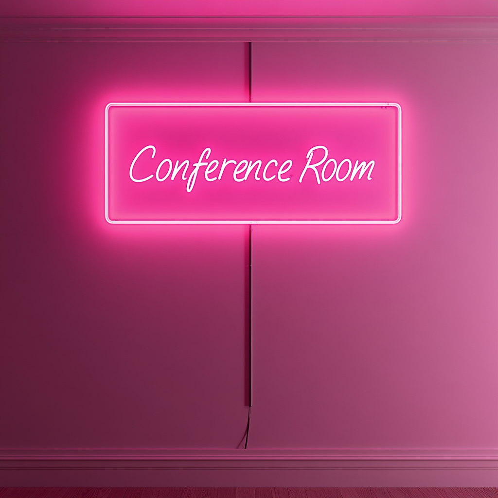 "Conference Room" - Pink Neon Sign, 24 Inches