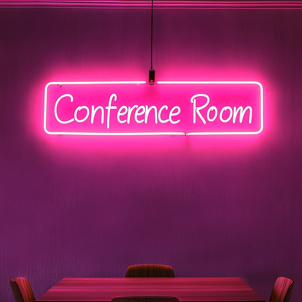 "Conference Room" - Pink Neon Sign, 24 Inches
