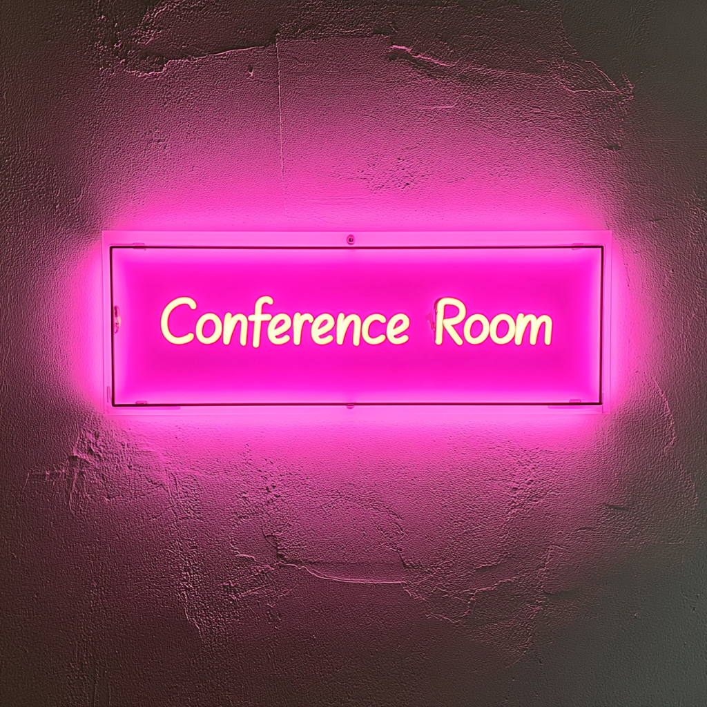 "Conference Room" - Pink Neon Sign, 24 Inches