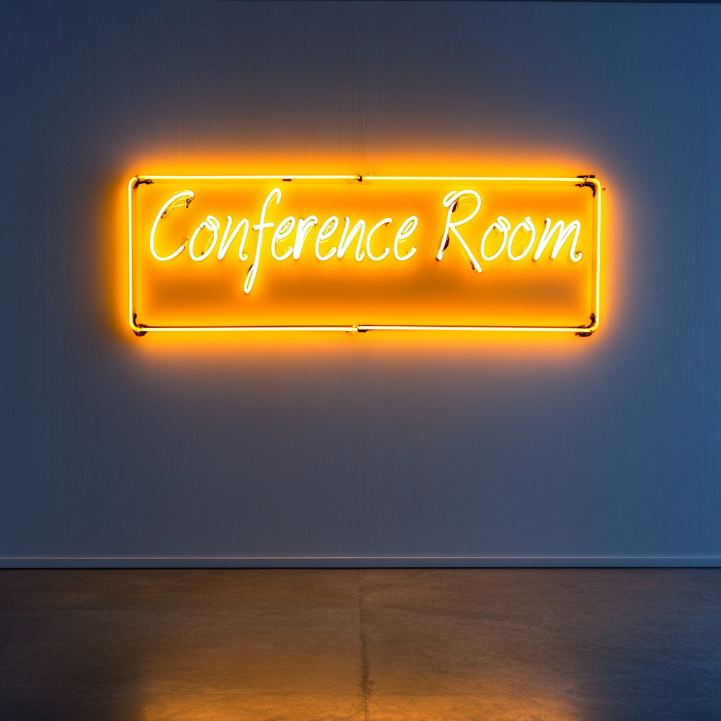 "Conference Room" - Yellow Neon Sign, 24 Inches