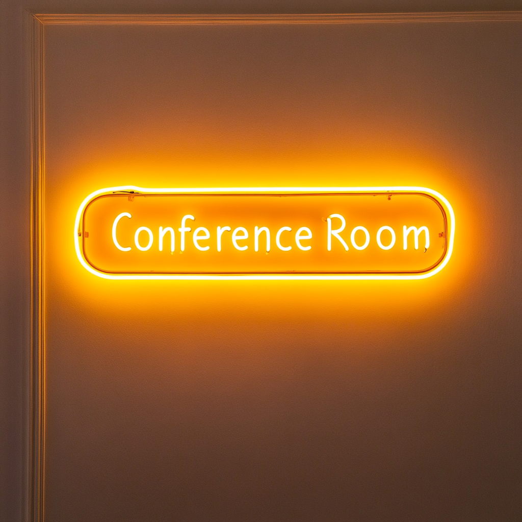 "Conference Room" - Yellow Neon Sign, 24 Inches