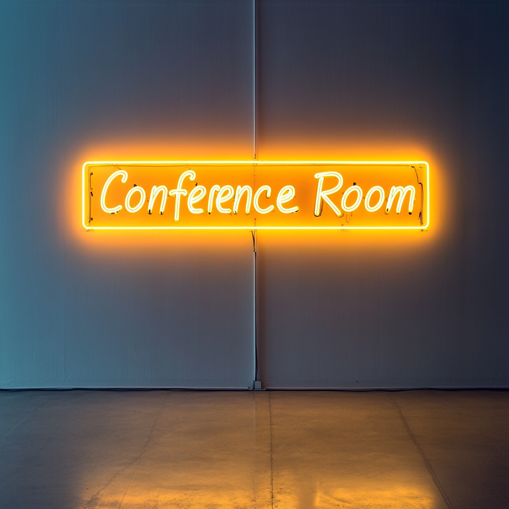 "Conference Room" - Yellow Neon Sign, 24 Inches