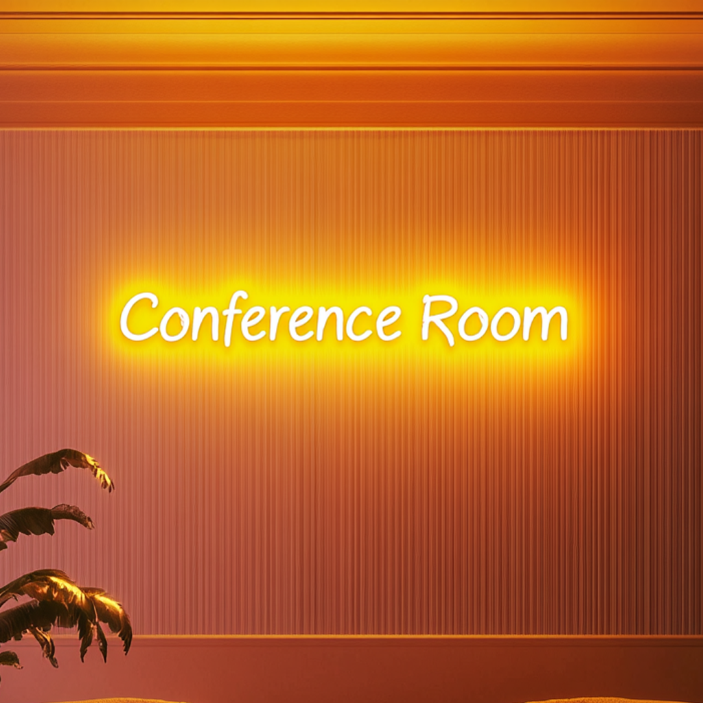 "Conference Room" - Yellow Neon Sign, 24 Inches
