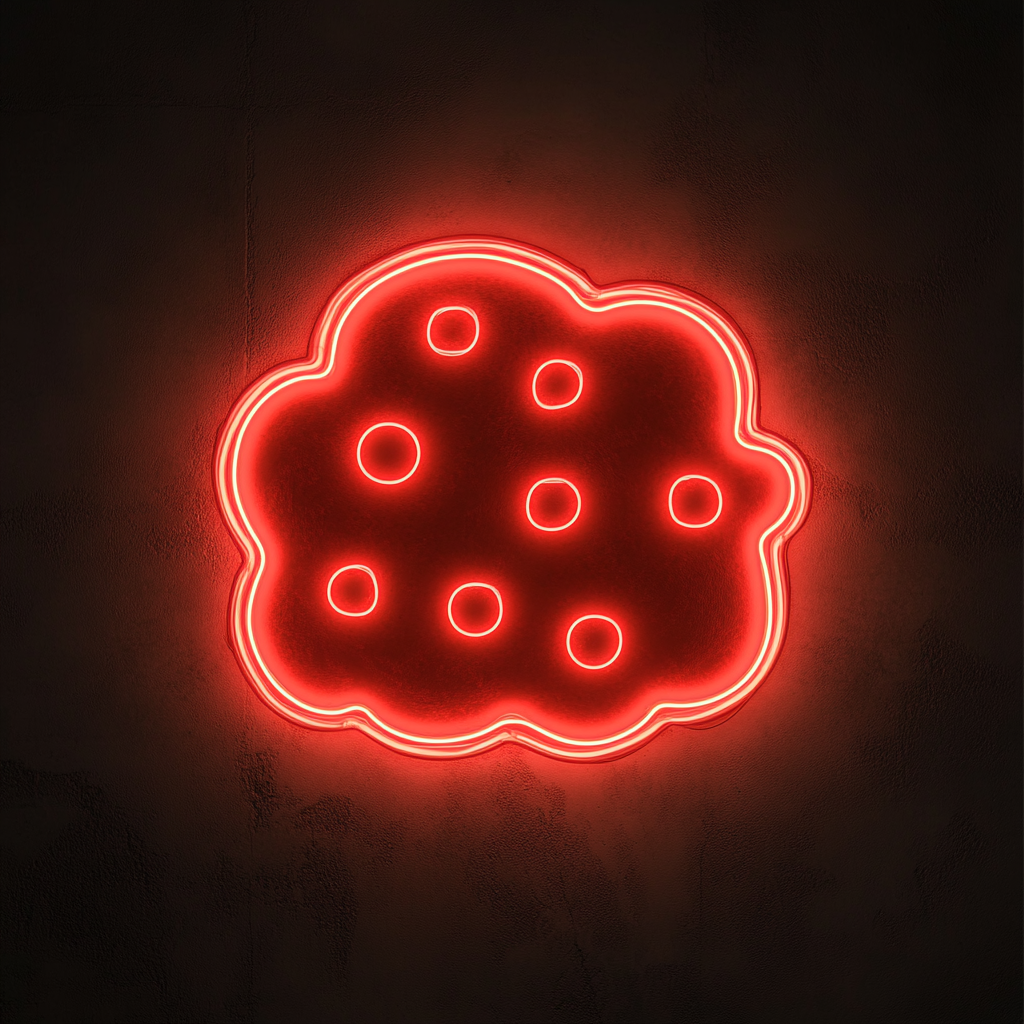 Cookie - Red Neon Sign, 18 Inches