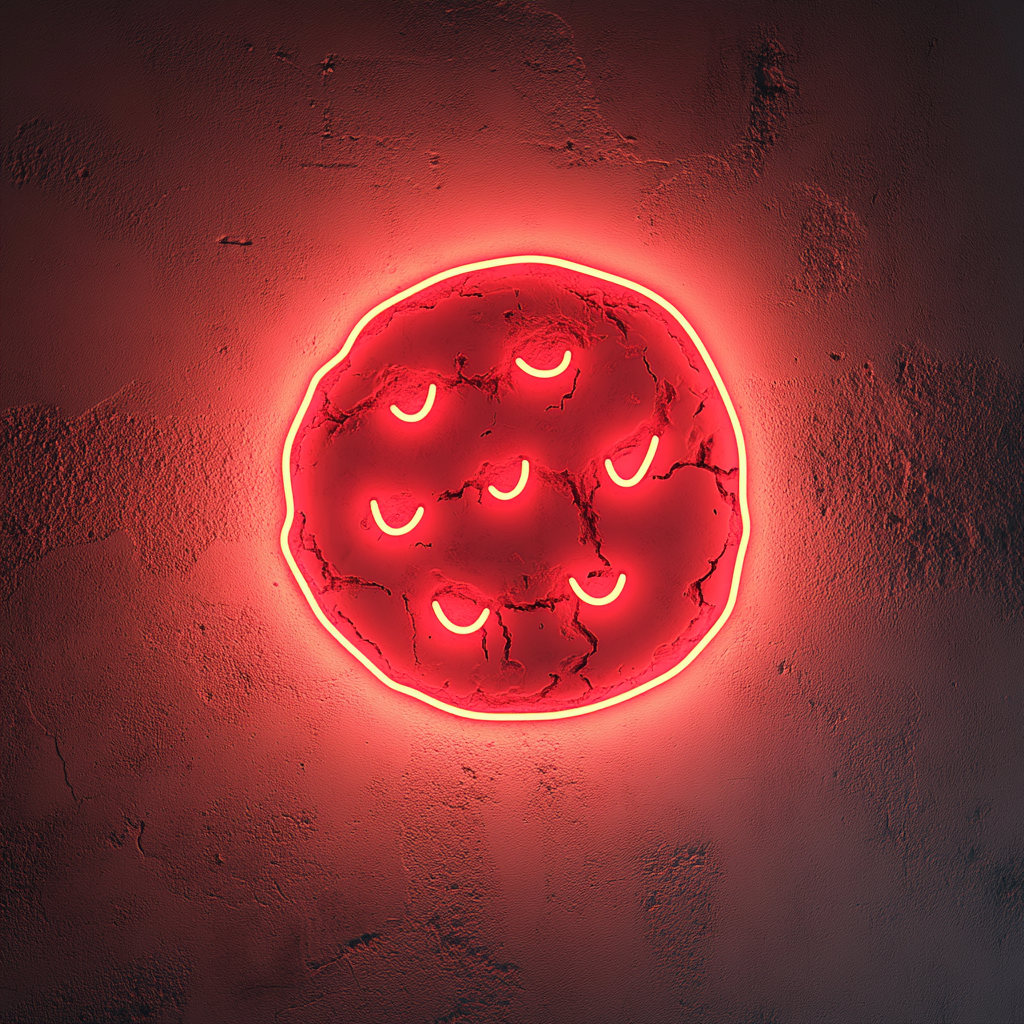 Cookie - Red Neon Sign, 18 Inches