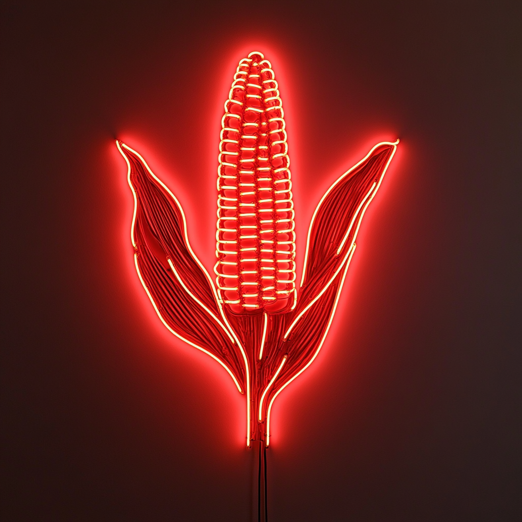 Corn on the Cob - Red Neon Sign, 18 Inches