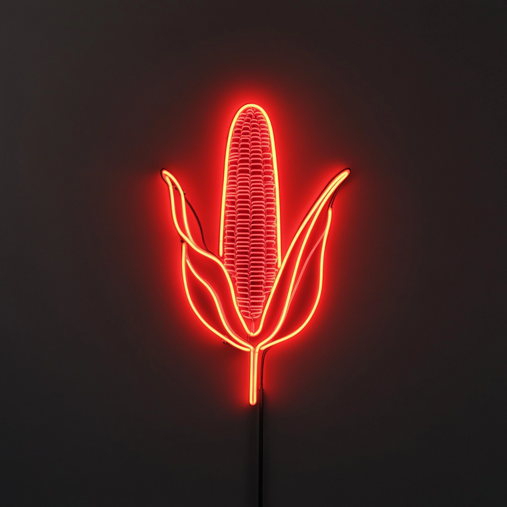 Corn on the Cob - Red Neon Sign, 18 Inches