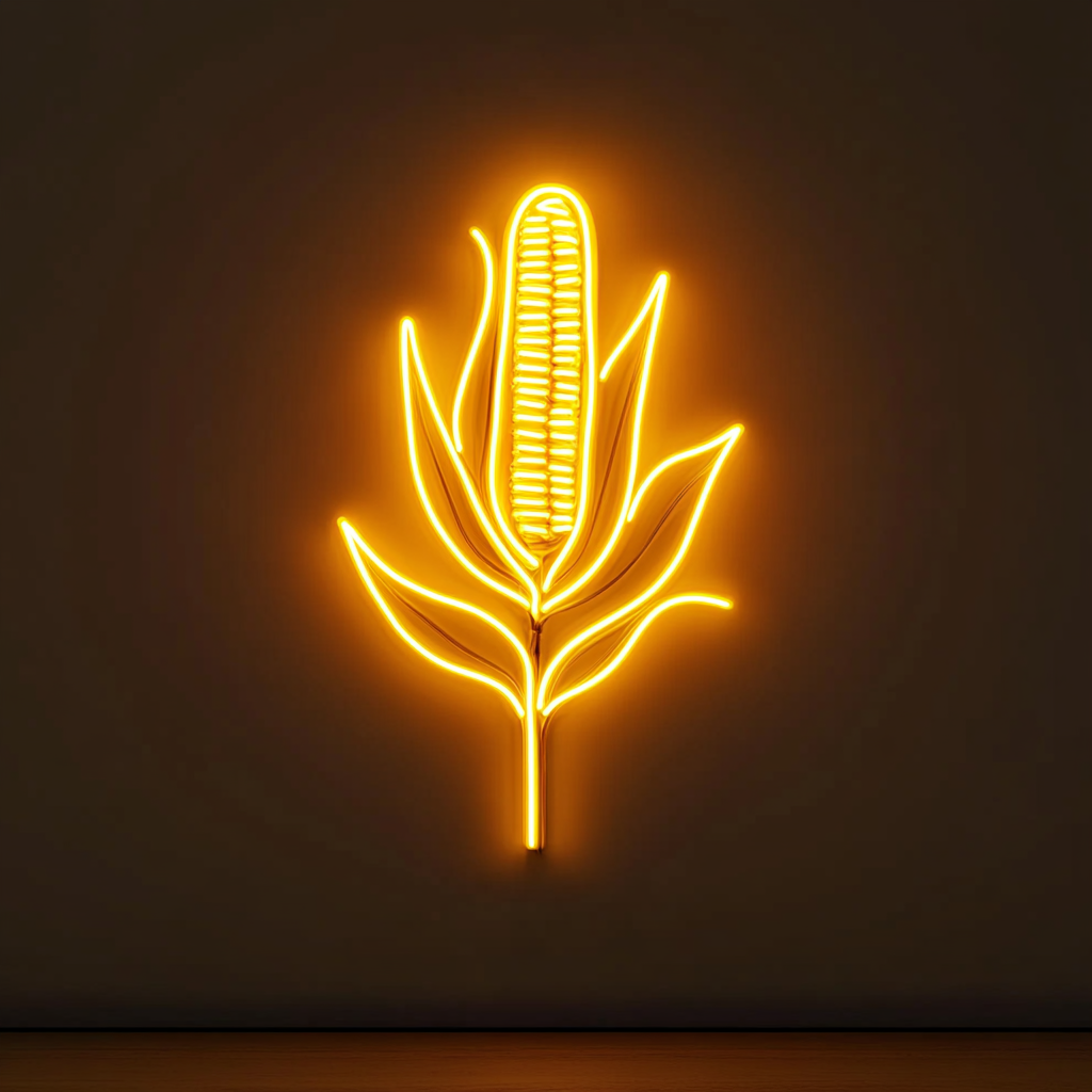 Corn on the Cob - Yellow Neon Sign, 18 Inches