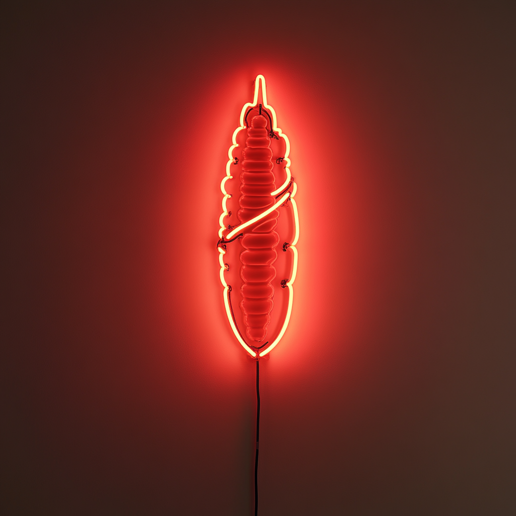 Corn on the Cob with Butter - Red Neon Sign, 18 Inches