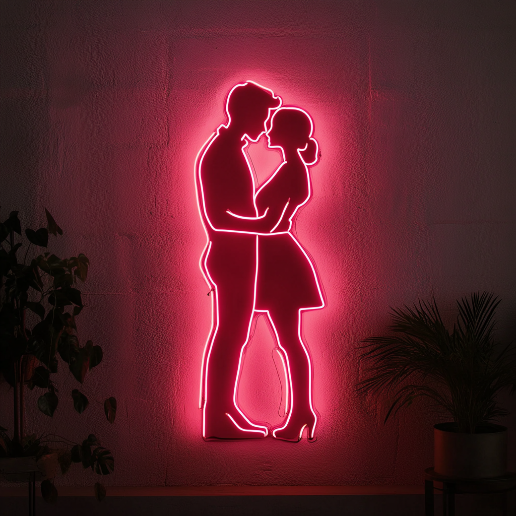 Couple - Pink Neon Sign, 18 Inches