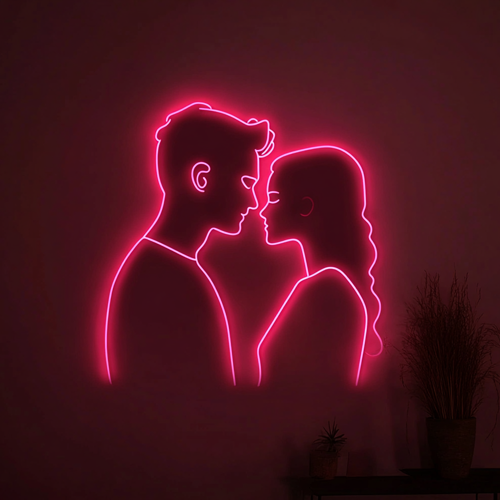Couple - Pink Neon Sign, 18 Inches