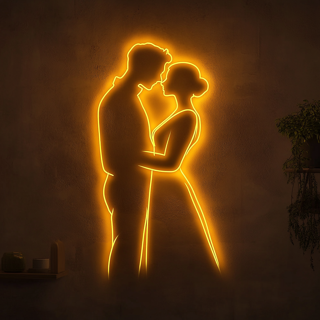Couple - Yellow Neon Sign, 18 Inches