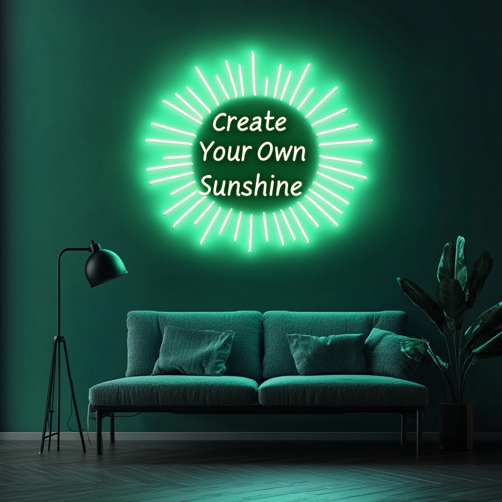 Create Your Own Sunshine - Green Neon Sign, 18 Inches
