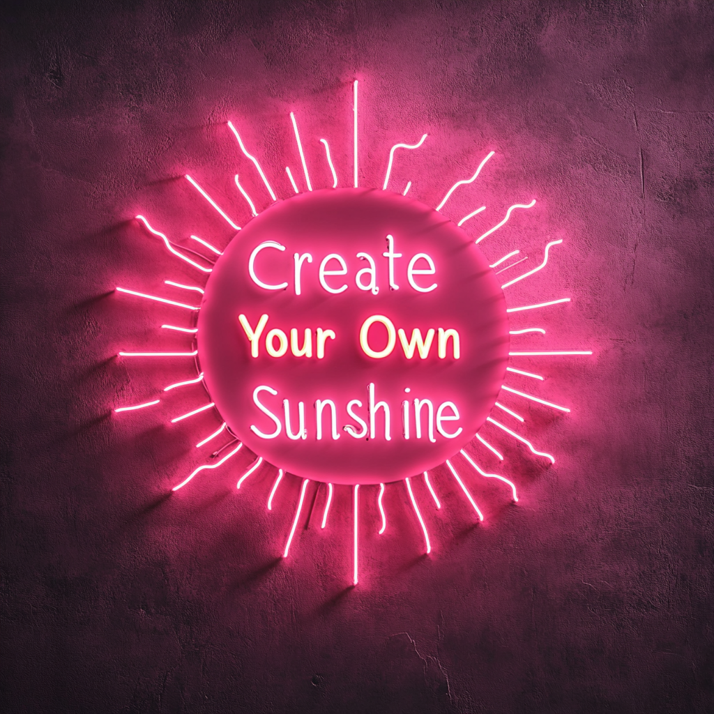 Create Your Own Sunshine - Pink Neon Sign, 24 Inches