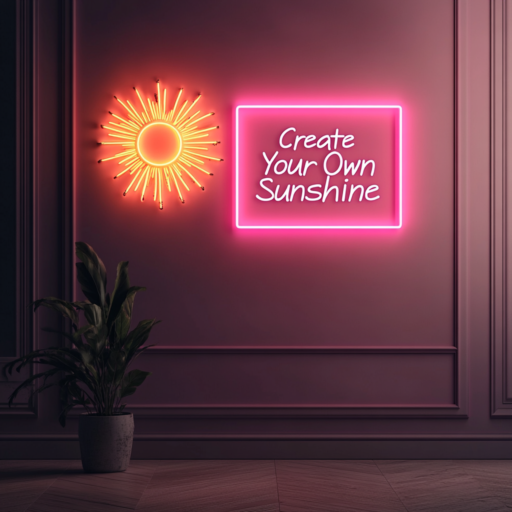 Create Your Own Sunshine - Pink Neon Sign, 24 Inches