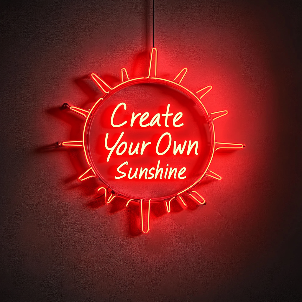 Create Your Own Sunshine - Red Neon Sign, 18 Inches