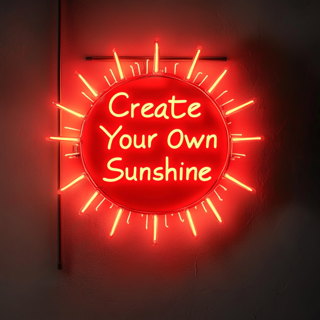 Create Your Own Sunshine - Red Neon Sign, 18 Inches