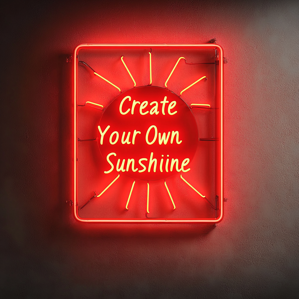 Create Your Own Sunshine - Red Neon Sign, 24 Inches