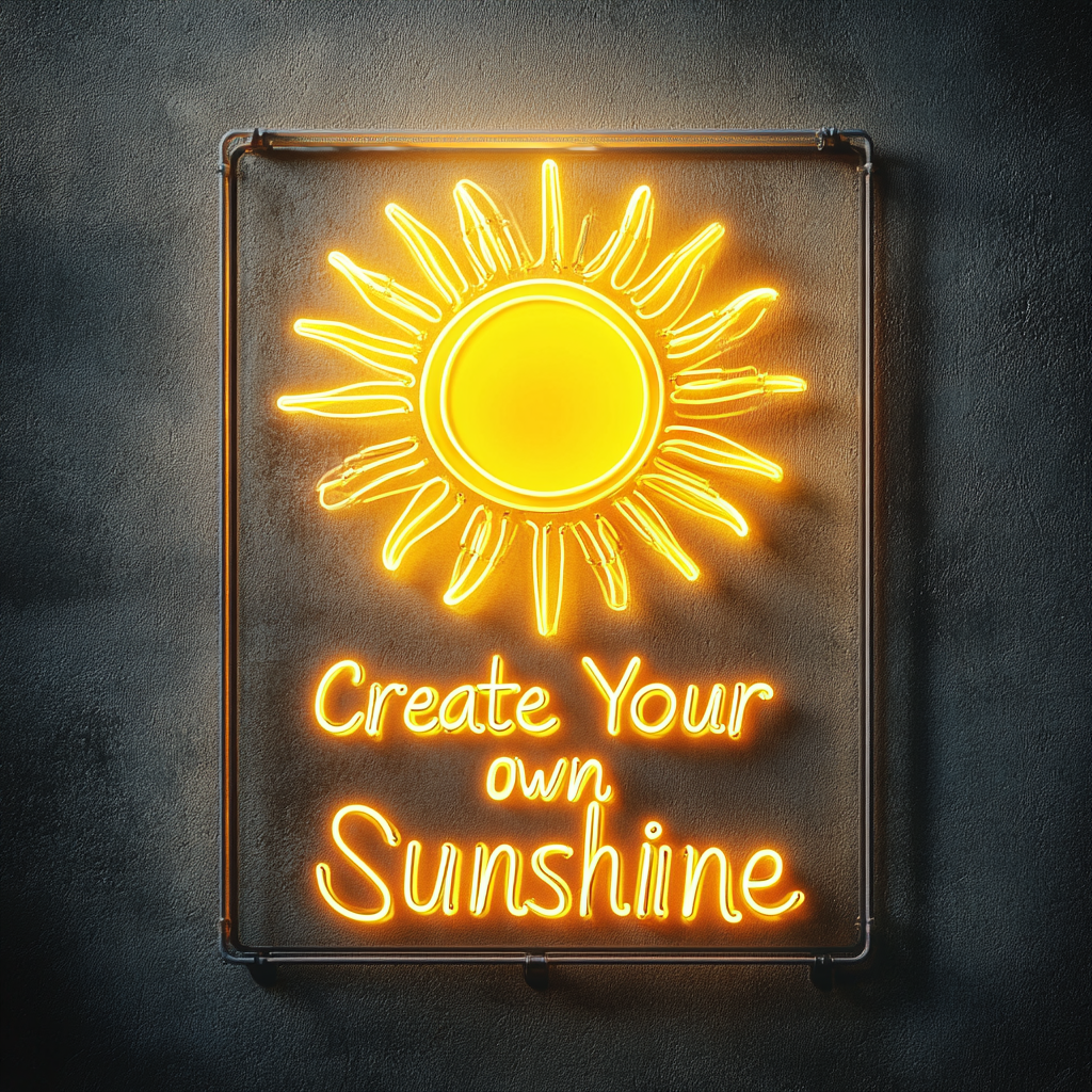 Create Your Own Sunshine - Yellow Neon Sign, 24 Inches