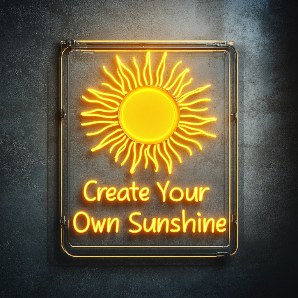 Create Your Own Sunshine - Yellow Neon Sign, 18 Inches