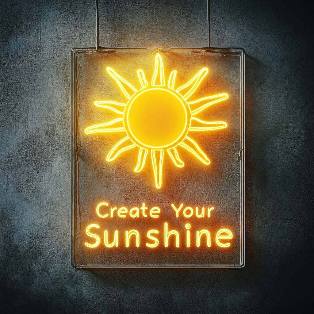 Create Your Own Sunshine - Yellow Neon Sign, 24 Inches
