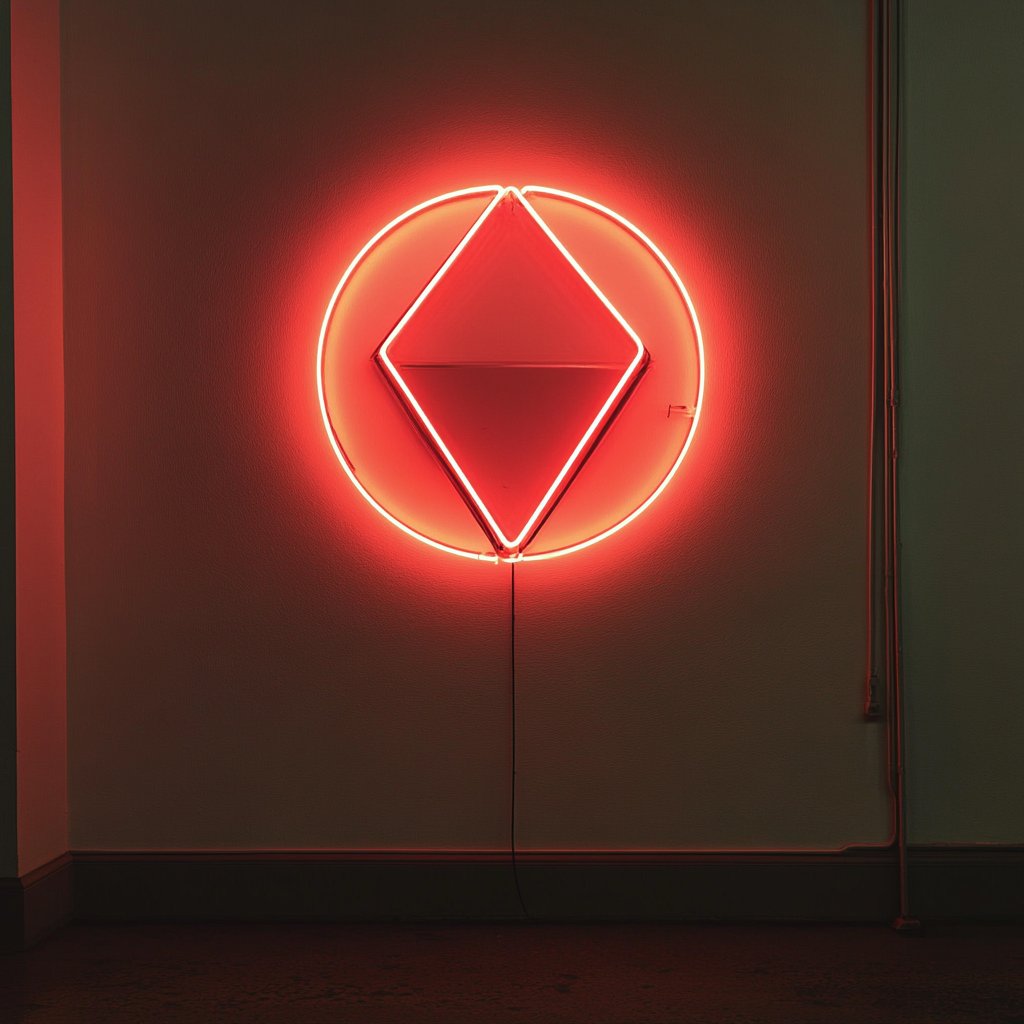 Crystal Ball - Red Neon Sign, 18 Inches