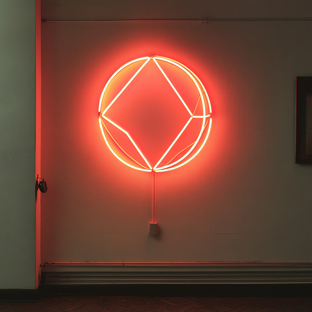 Crystal Ball - Red Neon Sign, 18 Inches