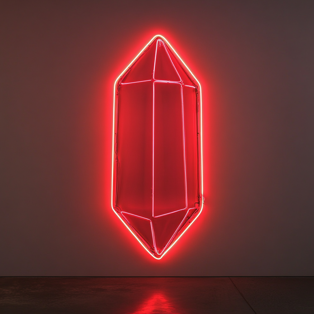 Crystal Prism - Red Neon Sign, 18 Inches