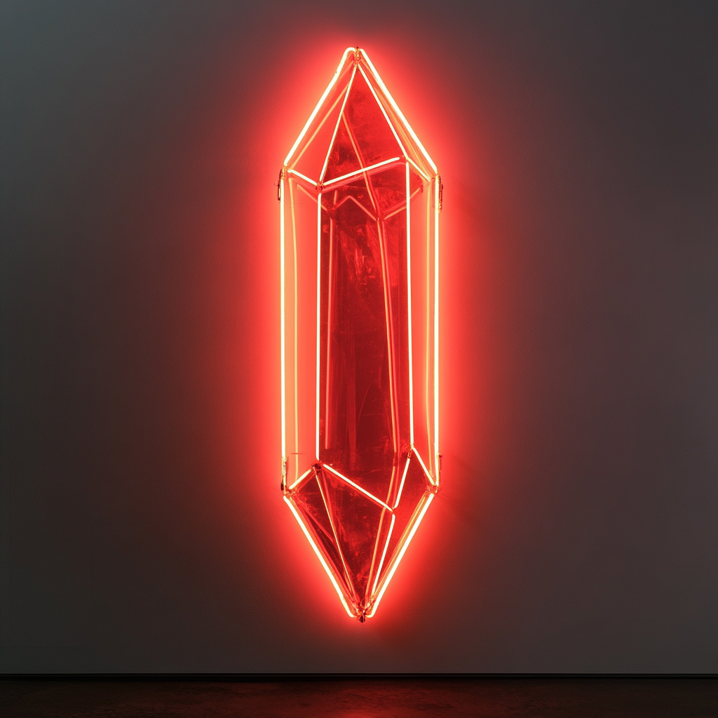 Crystal Prism - Red Neon Sign, 18 Inches