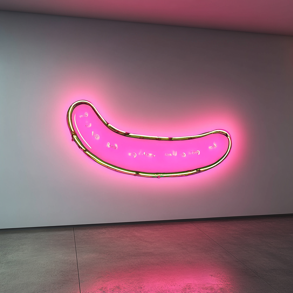 Cucumber Slice - Pink Neon Sign, 18 Inches