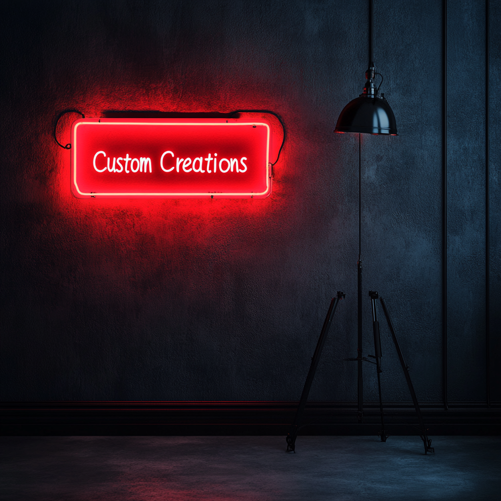 "Custom Creations" - Red Neon Sign, 24 Inches