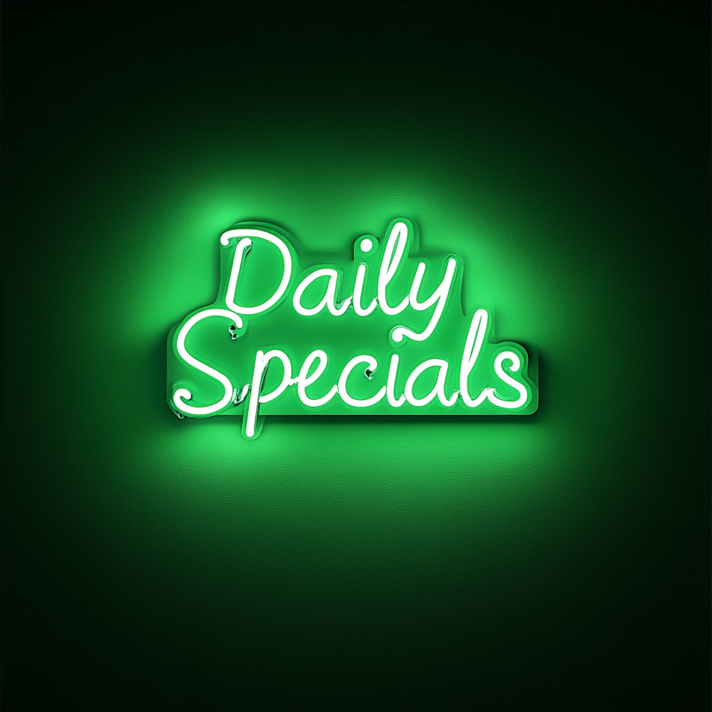 "Daily Specials" - Green Neon Sign, 24 Inches