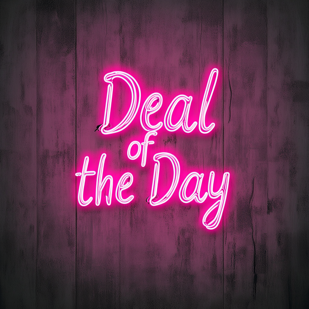 "Deal of the Day" - Pink Neon Sign, 24 Inches