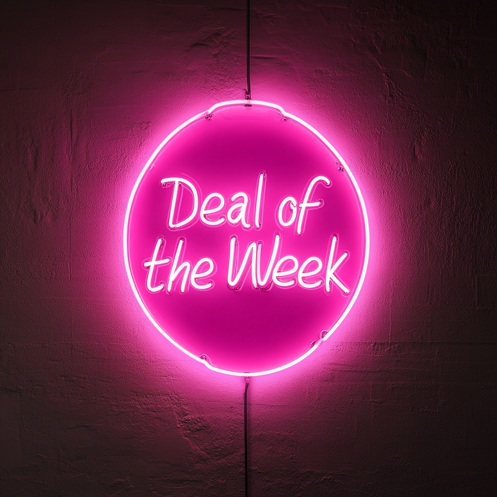 "Deal of the Week" - Pink Neon Sign, 24 Inches