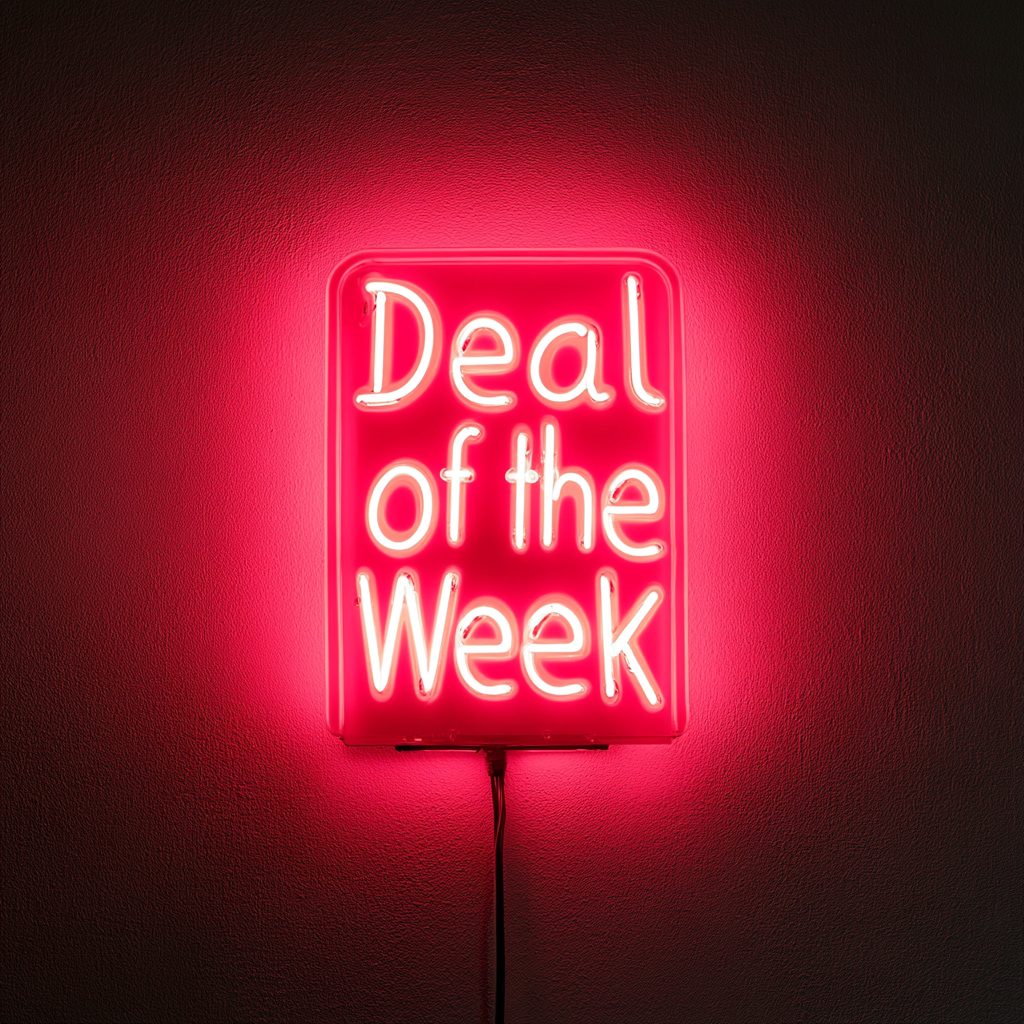 "Deal of the Week" - Pink Neon Sign, 24 Inches