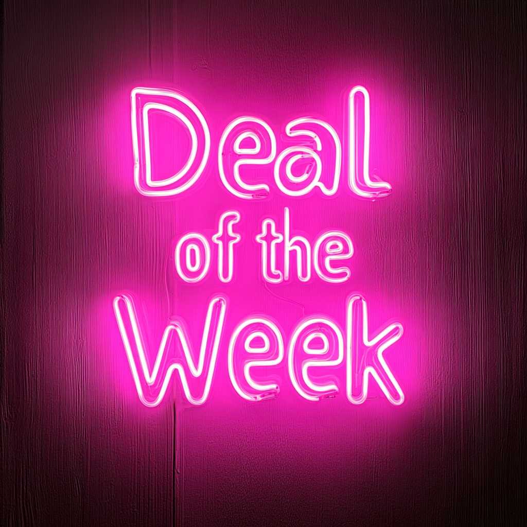 "Deal of the Week" - Pink Neon Sign, 24 Inches