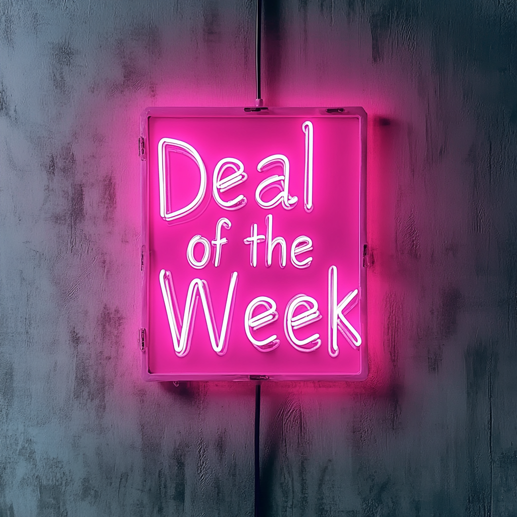 "Deal of the Week" - Pink Neon Sign, 24 Inches