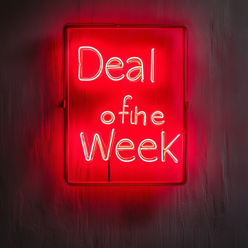 "Deal of the Week" - Red Neon Sign, 24 Inches