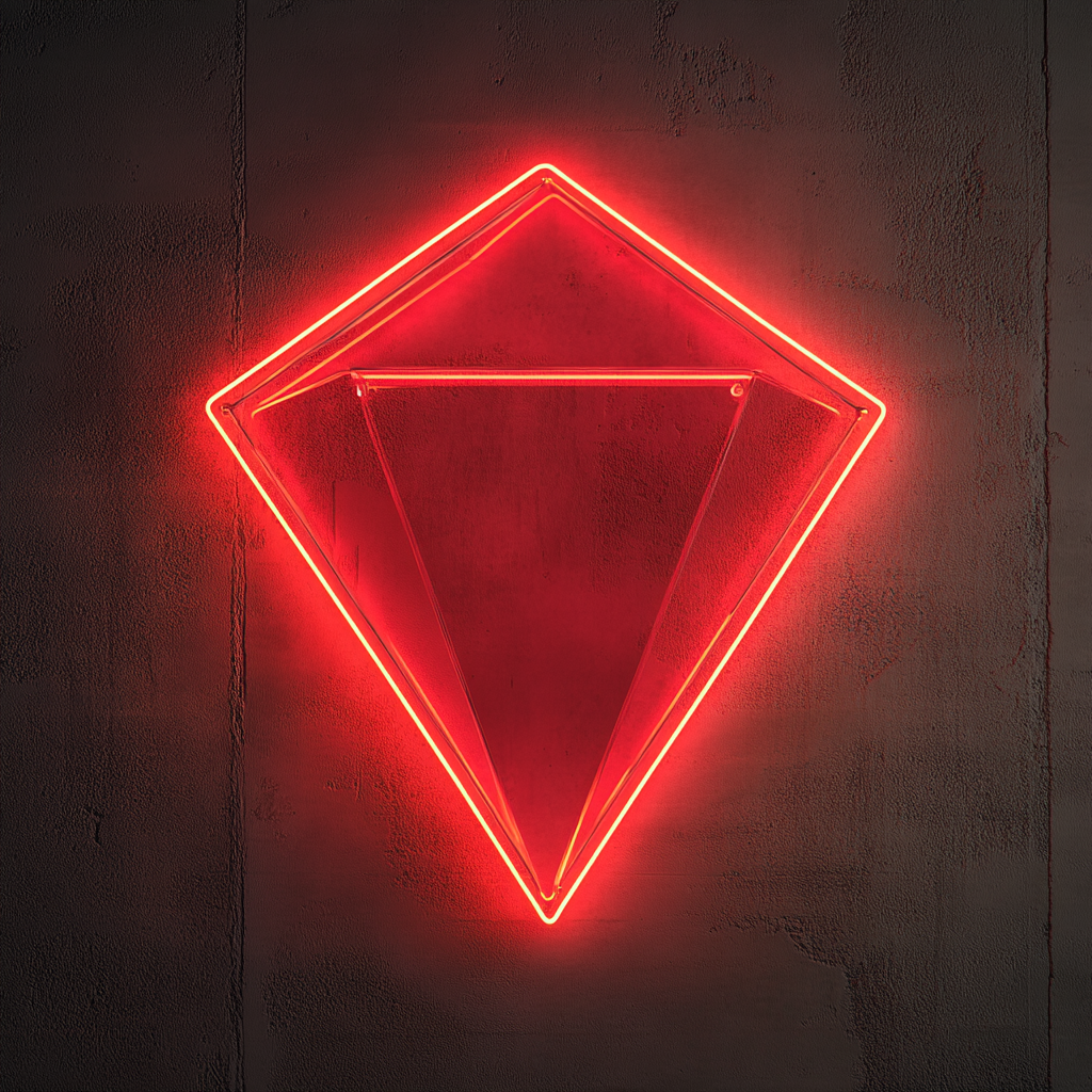 Diamond - Red Neon Sign, 24 Inches