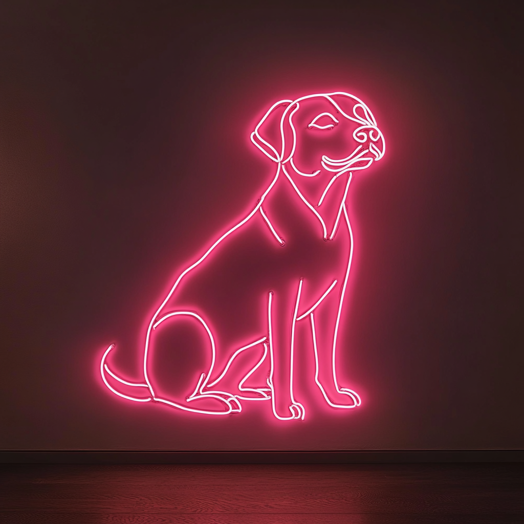Dog - Pink Neon Sign, 24 Inches