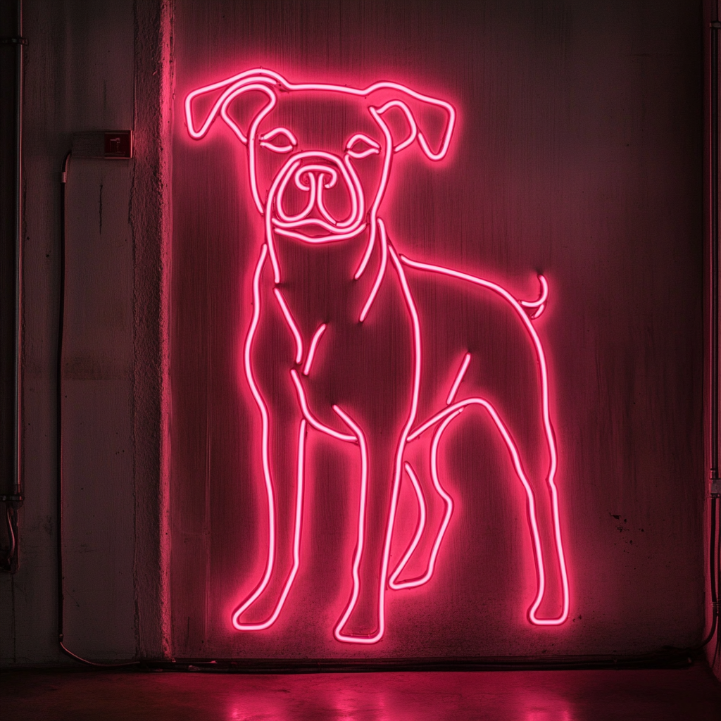 Dog - Pink Neon Sign, 24 Inches
