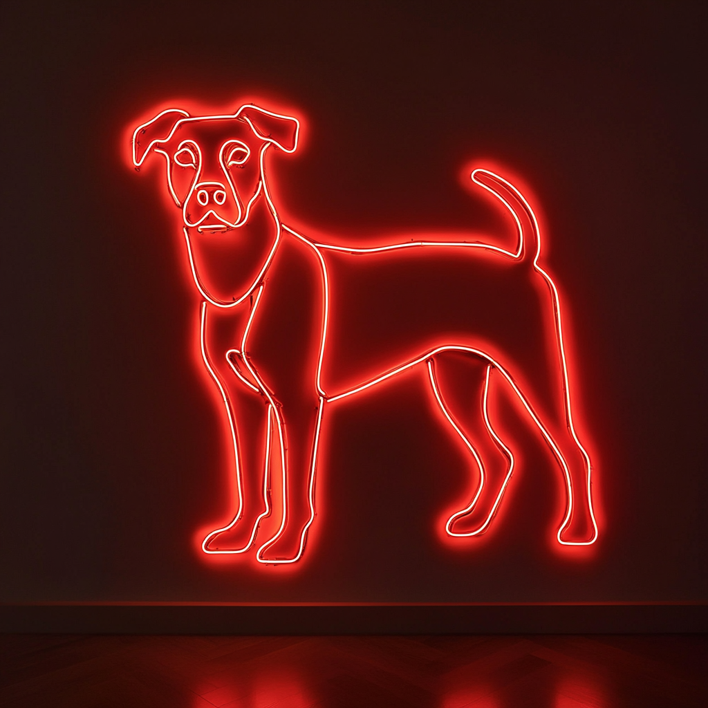Dog - Red Neon Sign, 24 Inches