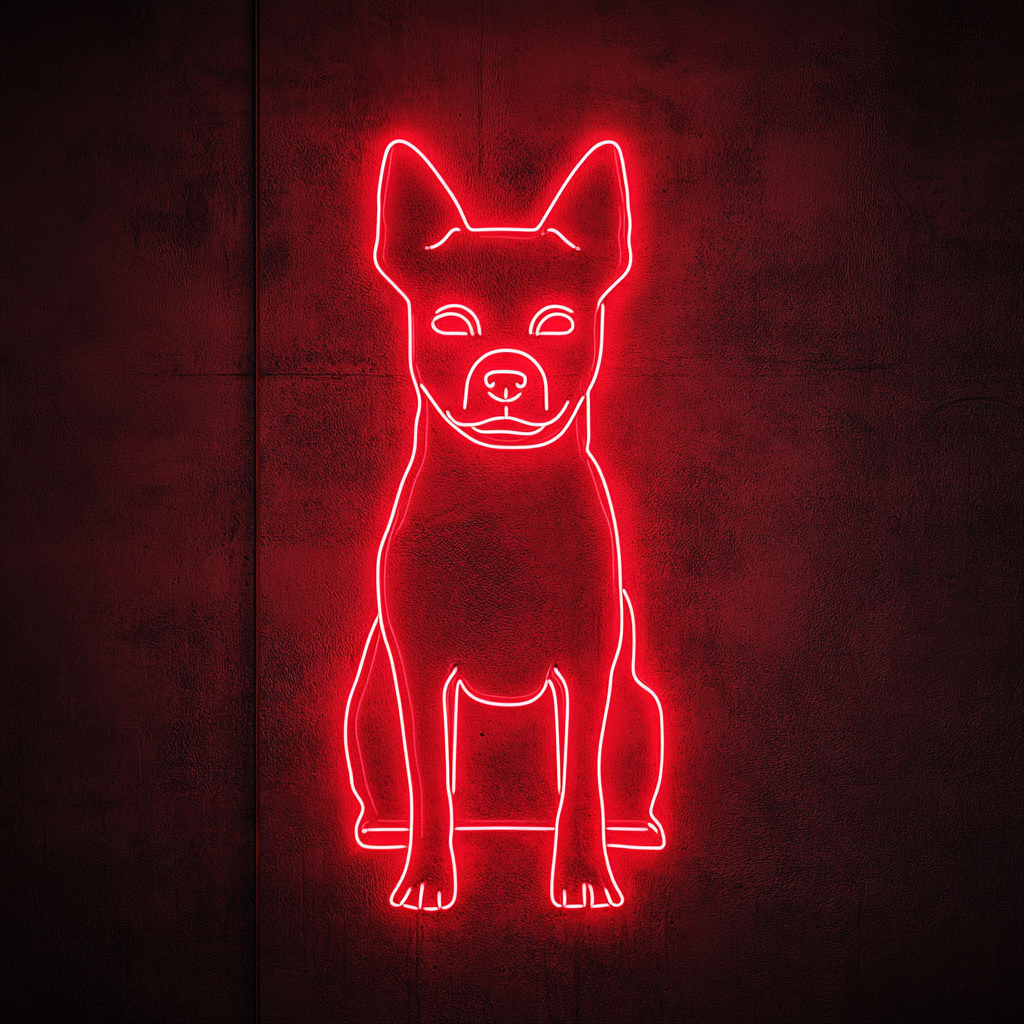Dog - Red Neon Sign, 24 Inches