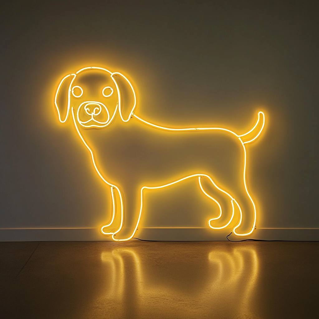 Dog - Yellow Neon Sign, 24 Inches