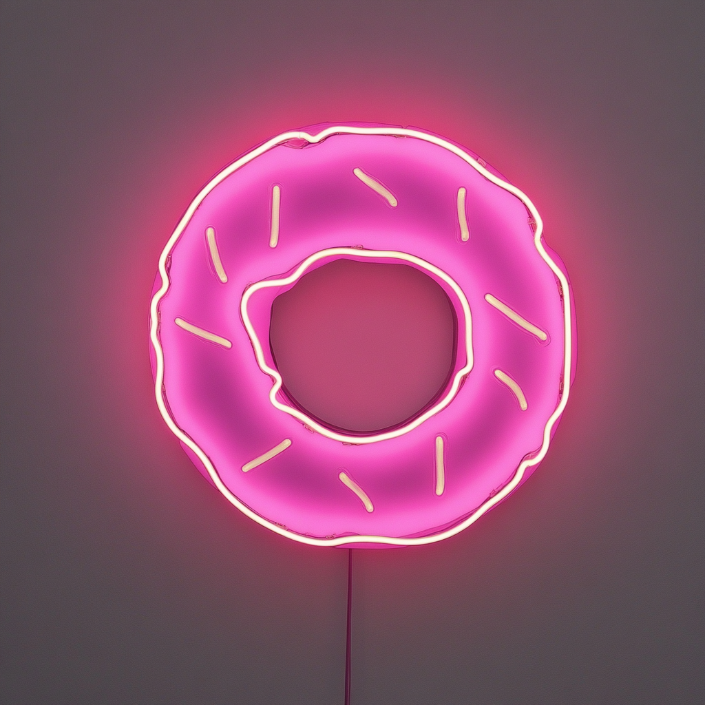 Donut - Pink Neon Sign, 24 Inches